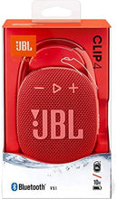 Load image into Gallery viewer, JBL Clip 4 Outdoor IPX7 Waterproof Portable Bluetooth Speaker with Hook Red
